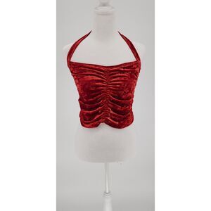 Red Velvet halter top
